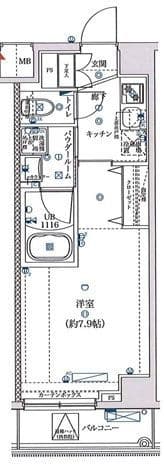 SQUARE CITY HIGASHIHAKURAKU MAXIV 602 間取り図