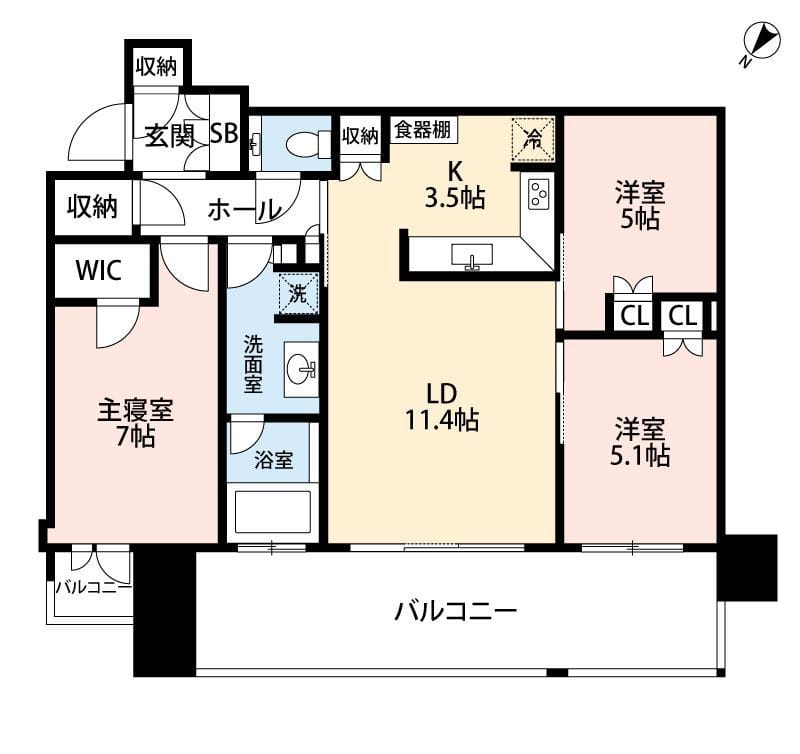 スカイズタワー&ガーデン 3922 間取り図