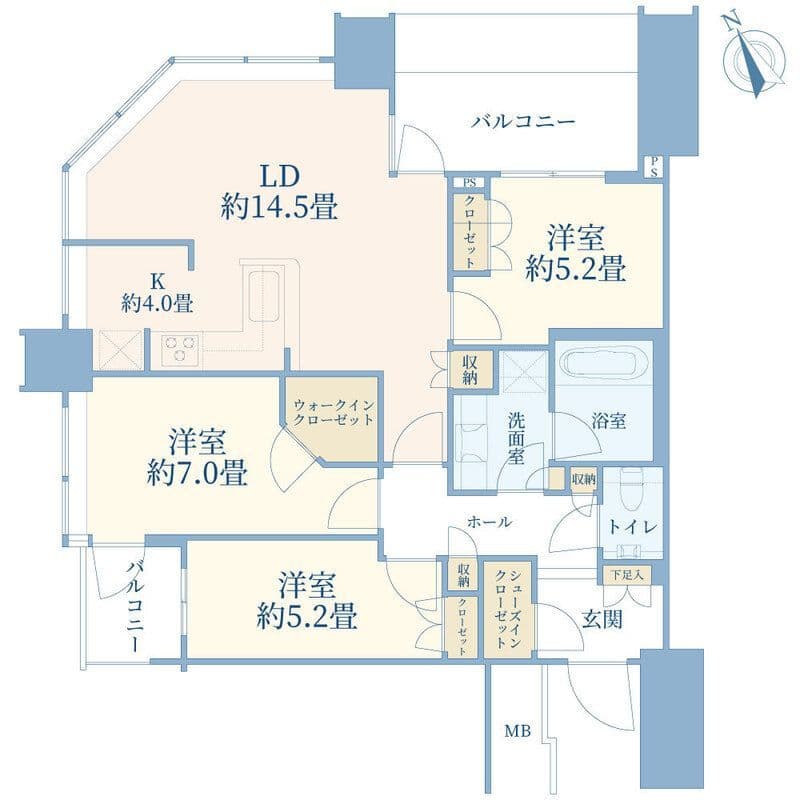 スカイズタワー&ガーデン 901 間取り図
