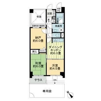 ライオンズヒルズ松戸 0103 間取り図