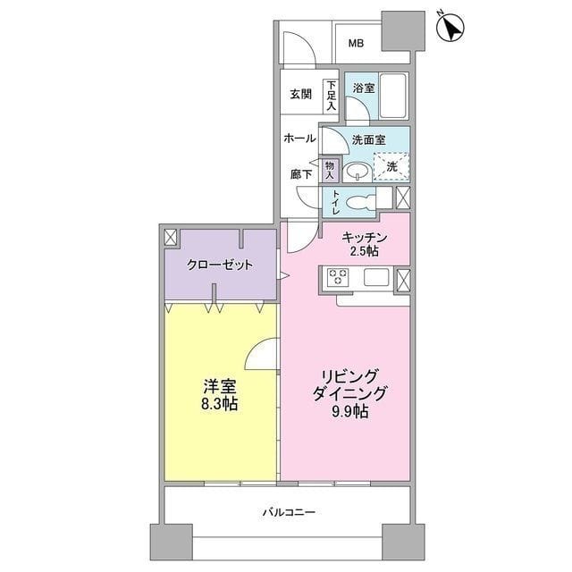 アーバンライフ月島駅前ウエスト 1212 間取り図
