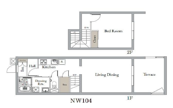 ベルメゾン中村橋ノース NW 0104 間取り図