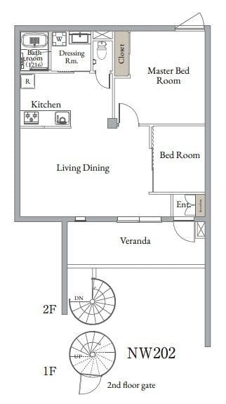 ベルメゾン中村橋ノース NW 0202 間取り図