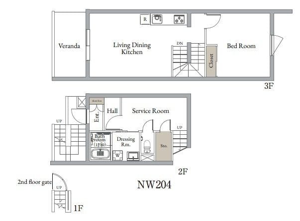 ベルメゾン中村橋ノース NW 0204 間取り図