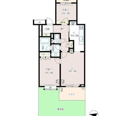 明大前パーク・ホームズ 103 間取り図