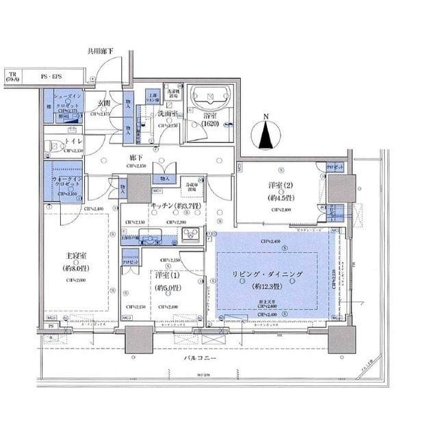 Brillia Tower 大崎 2407 間取り図