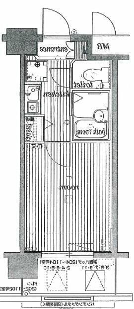 サンテミリオン品川戸越 203 間取り図