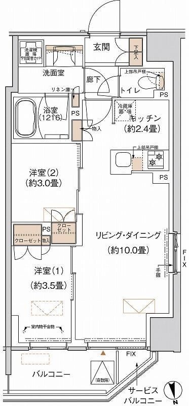 プライムネクサス大森北 0223 間取り図