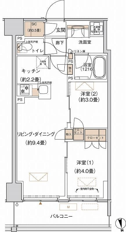 プライムネクサス大森北 0630 間取り図