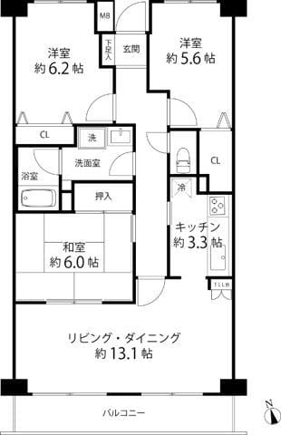 T’s garden横浜岸根公園 105 間取り図