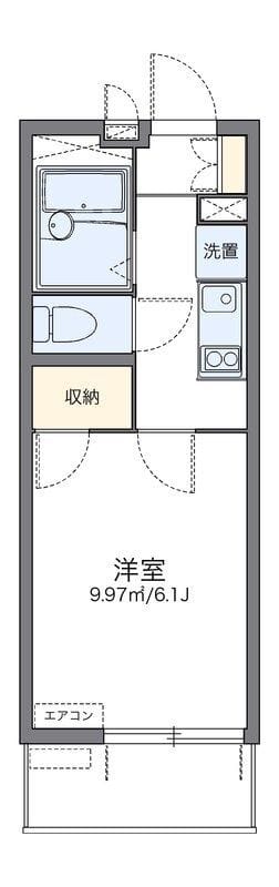 レオパレスラッキー 203 間取り図