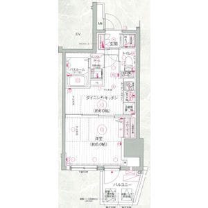 エステムプラザ市谷外濠公園 605 間取り図