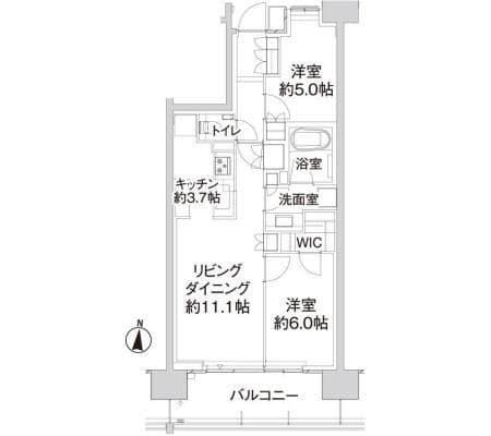 パークホームズ亀有ガーデンズコート 205 間取り図