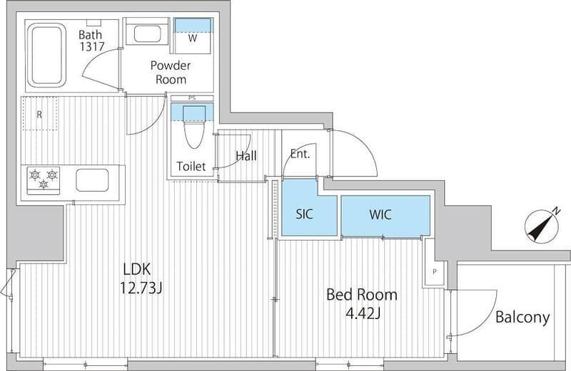 IPSE東京月島 403 間取り図