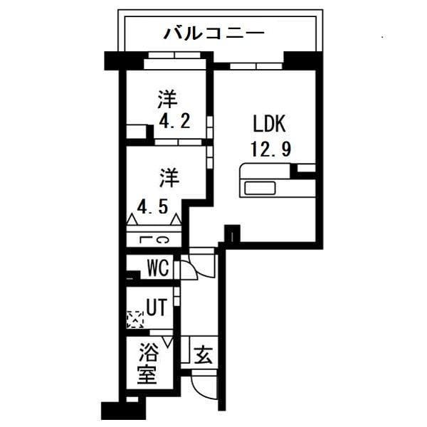 アクティ目黒駅前1号棟 816 間取り図