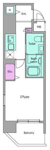 レジディア虎ノ門 0801 間取り図