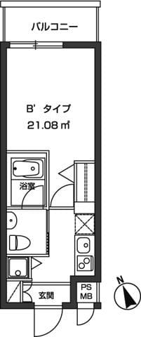 レジディア虎ノ門 0903 間取り図