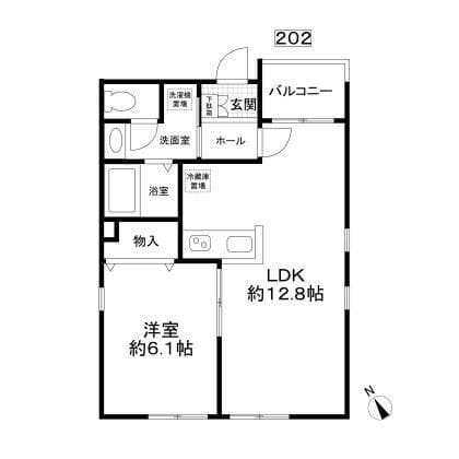 Casa Naka 202 間取り図
