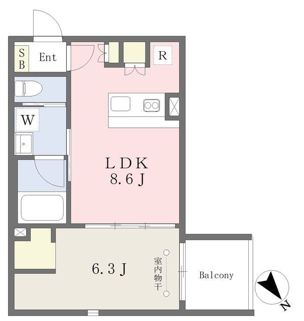 Reve Residence 武蔵小山Ⅱ 302 間取り図