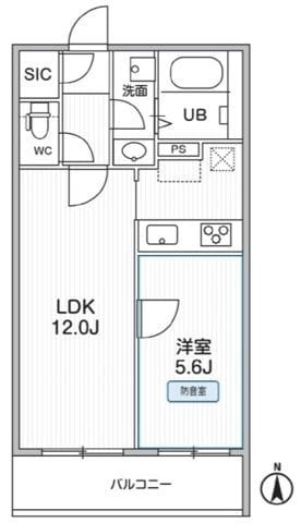 THE PALMS MUSE 新江古田 101 間取り図