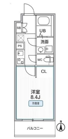 THE PALMS MUSE 新江古田 102 間取り図