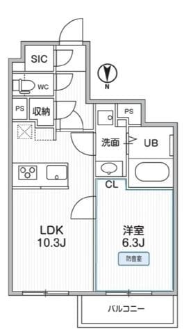 THE PALMS MUSE 新江古田 106 間取り図