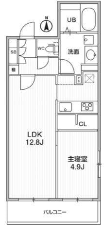 THE PALMS MUSE 新江古田 201 間取り図