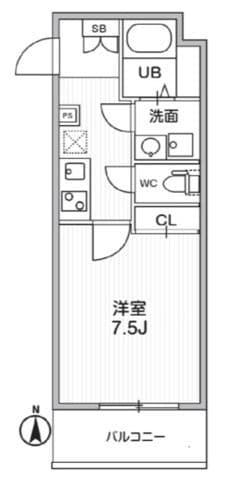 THE PALMS MUSE 新江古田 203 間取り図