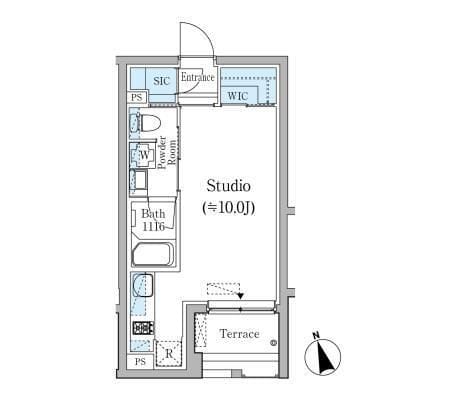 コモド恵比寿 101 間取り図