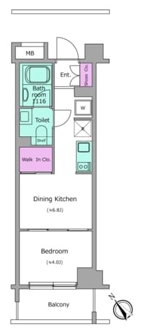 レジディア荻窪 0511 間取り図