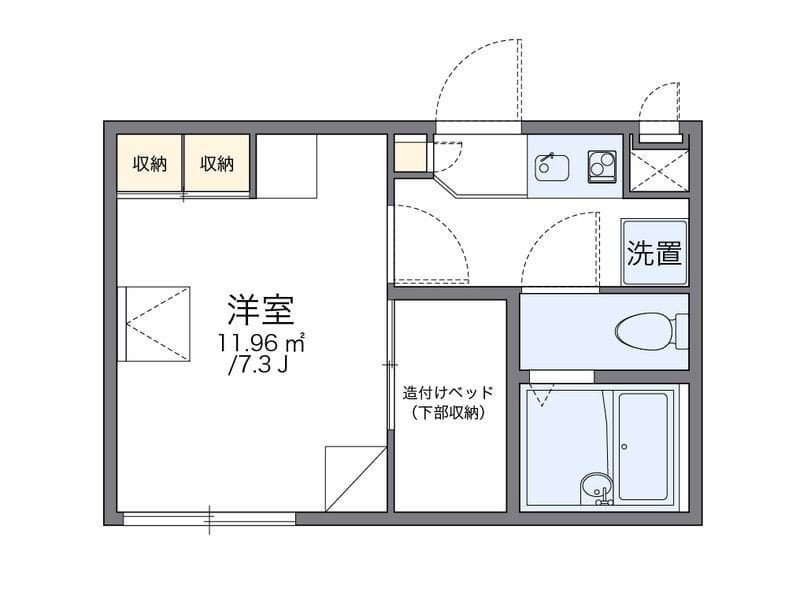 レオパレスYAM 201 間取り図