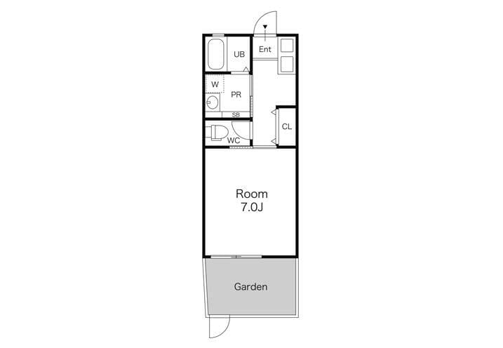 テラスハウス 201 間取り図