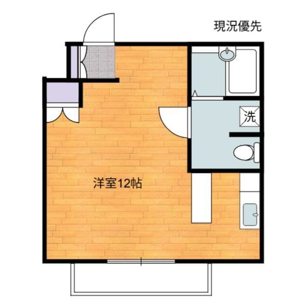 T・APATMENT 1B 間取り図