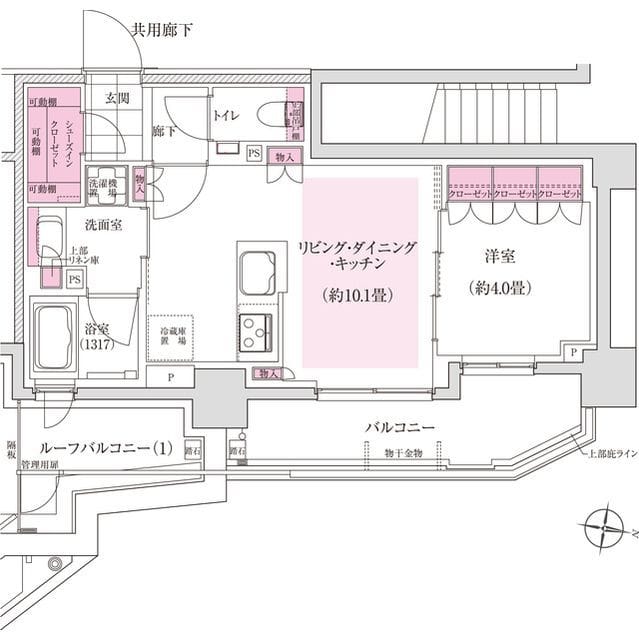 ディームス東陽町 0805 間取り図