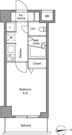 レジディア上落合 0111 間取り図