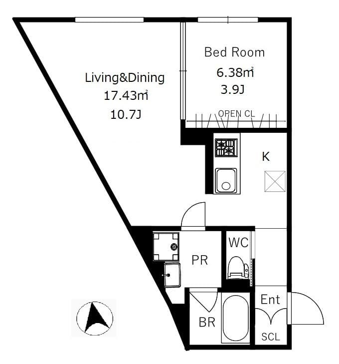 CREAL学芸大学 101 間取り図