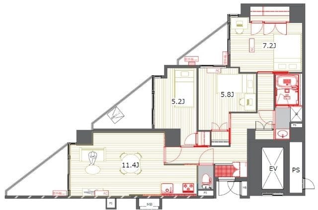 T’s garden東陽町 1001 間取り図