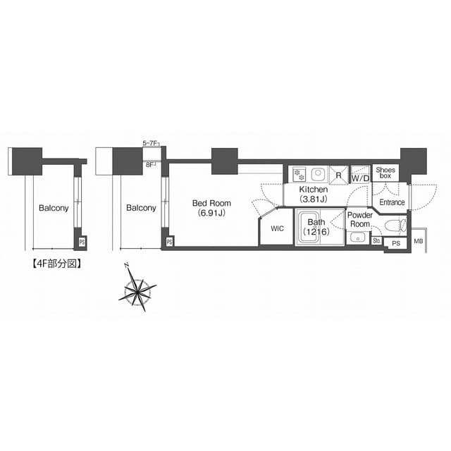 コンフォリア西荻窪 0510 間取り図
