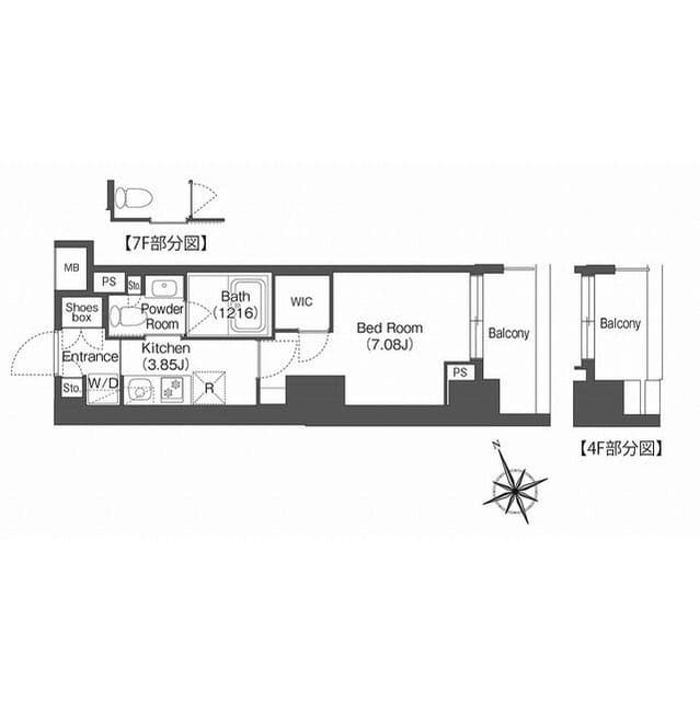 コンフォリア西荻窪 0706 間取り図