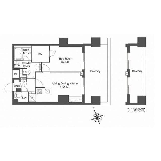 コンフォリア西荻窪 1003 間取り図
