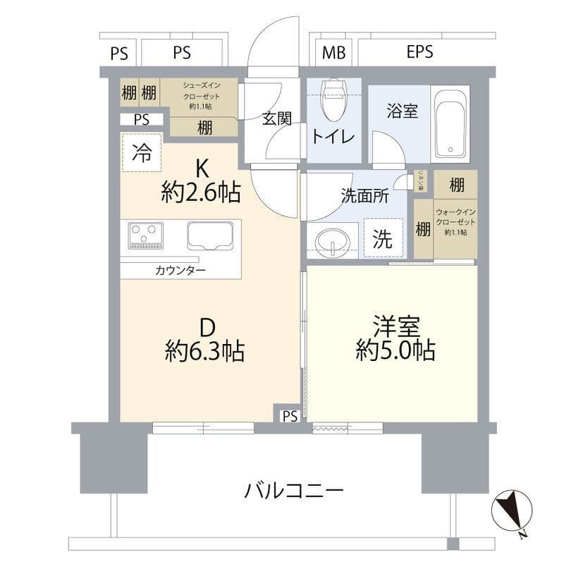 ザ・パークハウス渋谷美竹 902 間取り図