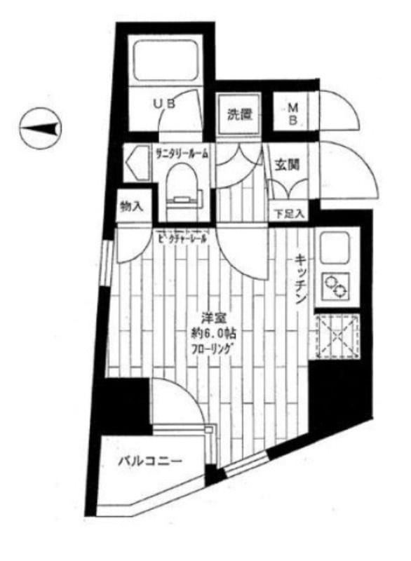 ステージファースト西新宿 803 間取り図