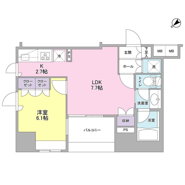 コンフォリア池袋DEUX 0702 間取り図