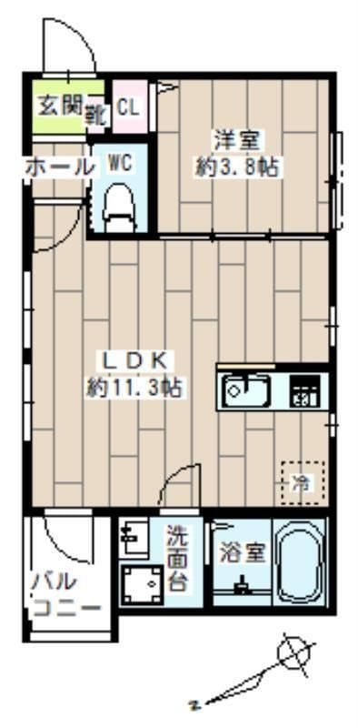 シェソワ東大井 304 間取り図