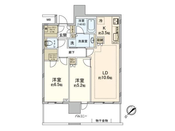 グレーシアタワー二俣川 2413 間取り図