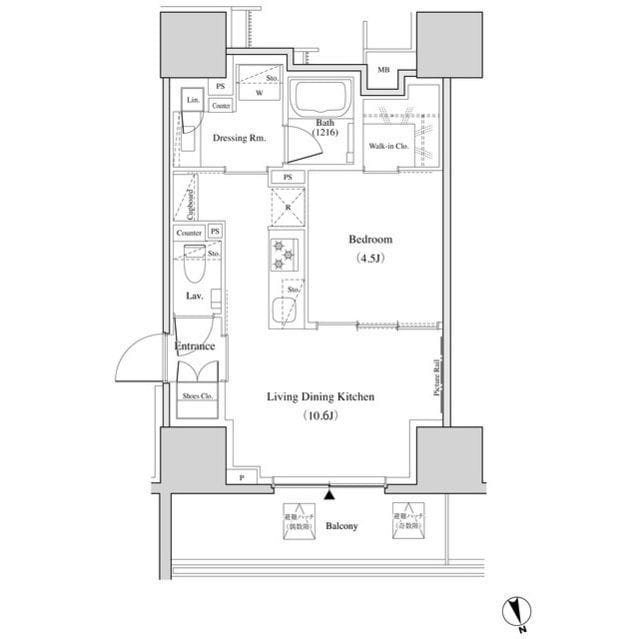 ザ・パークハビオ北千住 1409 間取り図