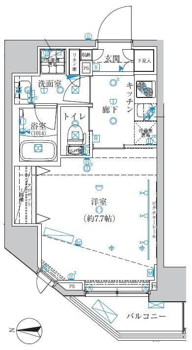 クレイシア両国レジェール 501 間取り図