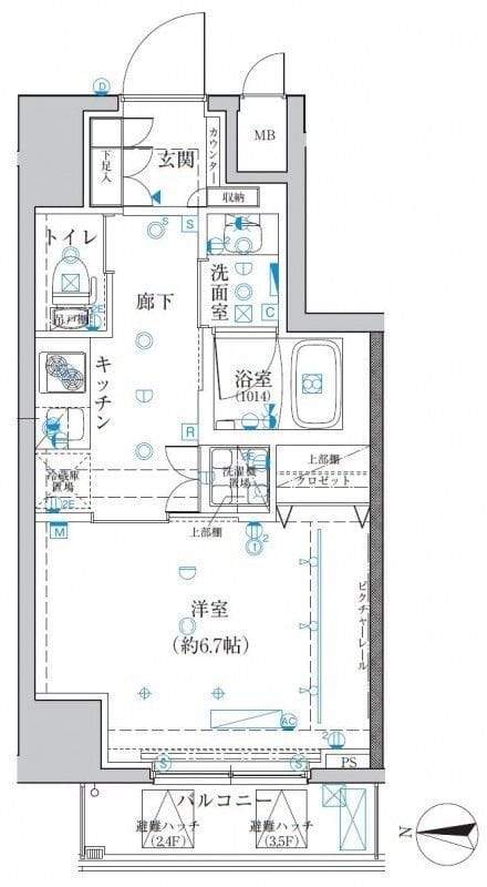 クレイシア両国レジェール 502 間取り図