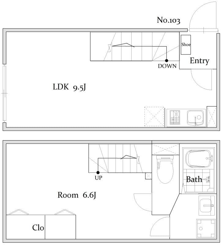 エムズグラン下北沢 103 間取り図