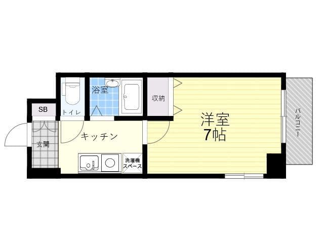 アピス早稲田 401 間取り図